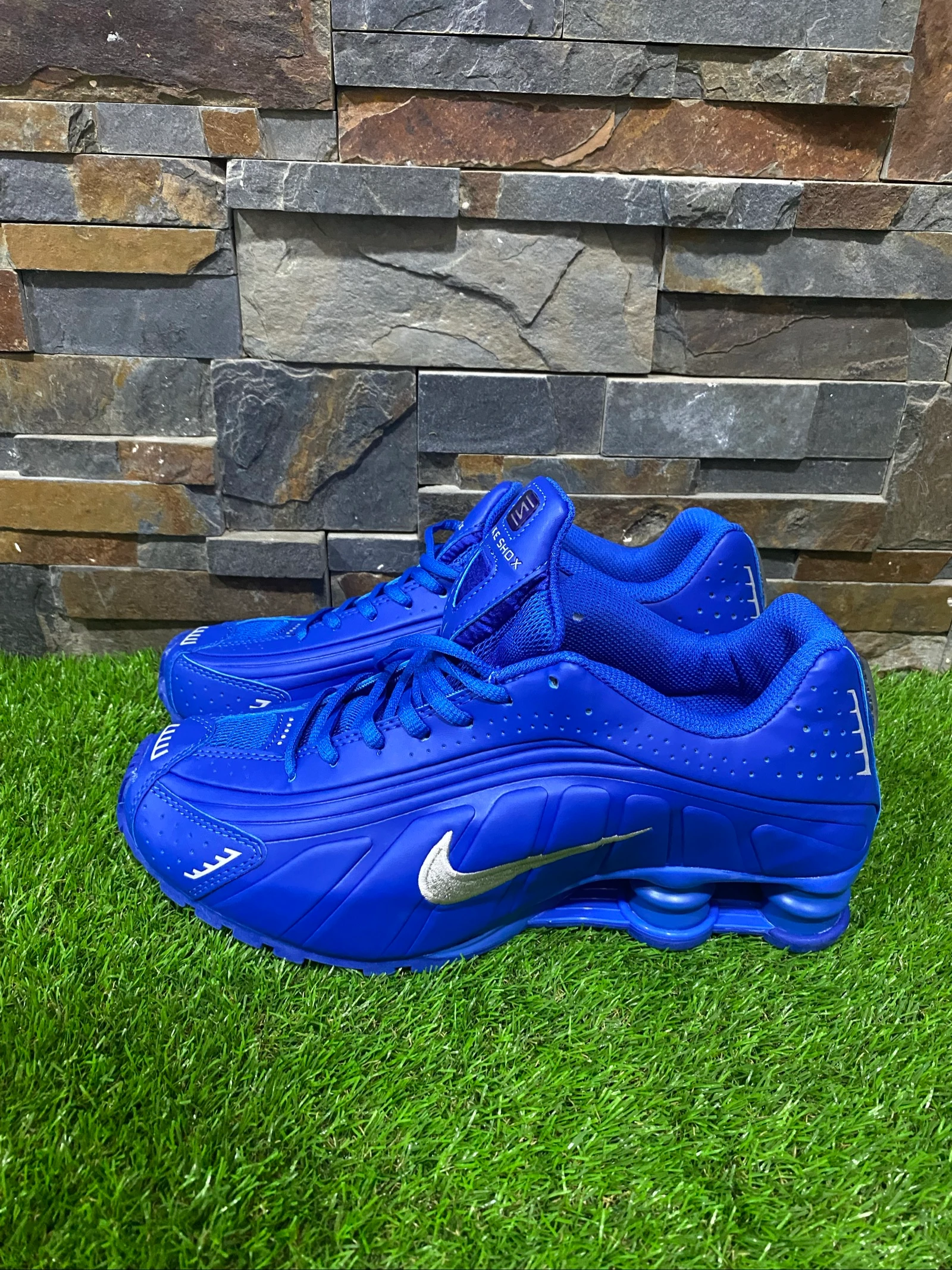Nike Shox R4 Racer Blauw Metallic Zilver – photo 7